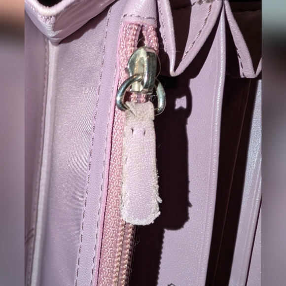 Coach Black Croc-Embossed Zip Around Wallet with Silver Logo - Picture 9 of 9